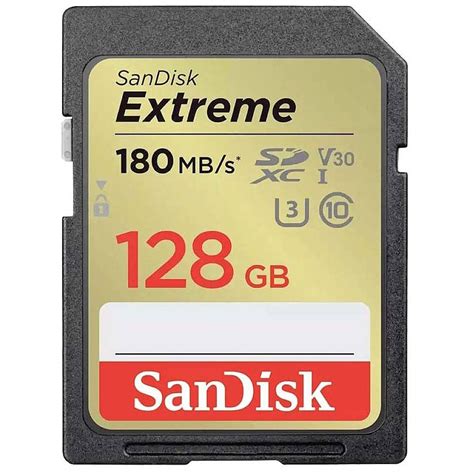 SanDisk Extreme PLUS 128GB Class 10/UHS-I (U3) V30 SDXC, 190MB/s read / 90MB/s write