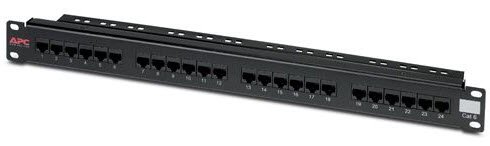 APC CAT 6 patch panel, 24 port RJ45 to 110 568 A/B color coded