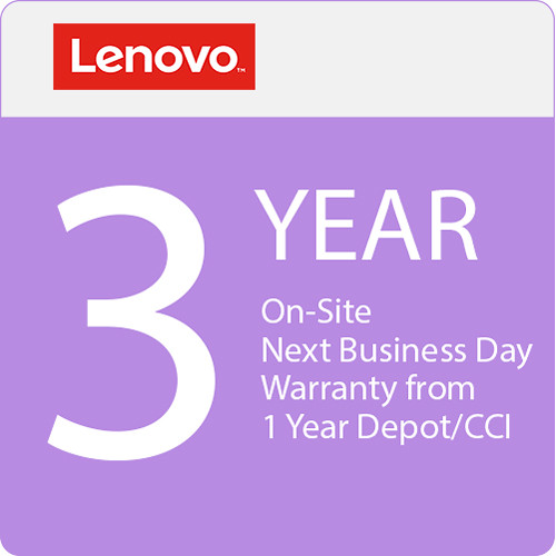 Lenovo 3-year on-site NBD warranty upgrade from 1-year depot / CCI