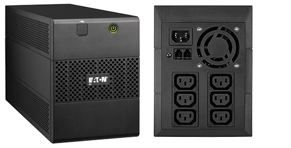Eaton 5E 2000VA/1200W line-interactive UPS, 6 IEC C13 (10A) outputs