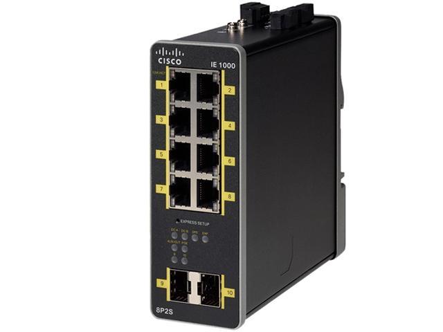 IE1000 with 8 FE Copper PoE+ ports and 2 GE SFP uplinks