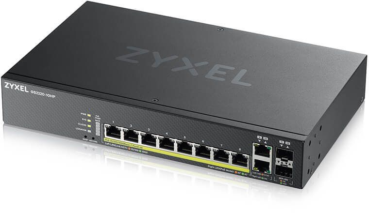 GS2220-10HP,EU region,8-port GbE L2 PoE Switch with GbE Uplink (1 year NCC Pro pack license bundled)