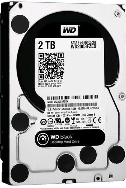 WD Black 2TB performance desktop HDD - 7200 RPM SATA 6Gb/s 64MB Cache 3.5"