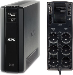 APC Back-UPS Pro, 1500VA/865W, tower, 230V, 6x CEE 7/7 Schuko outlets, sine wave, AVR, LCD, user replaceable battery