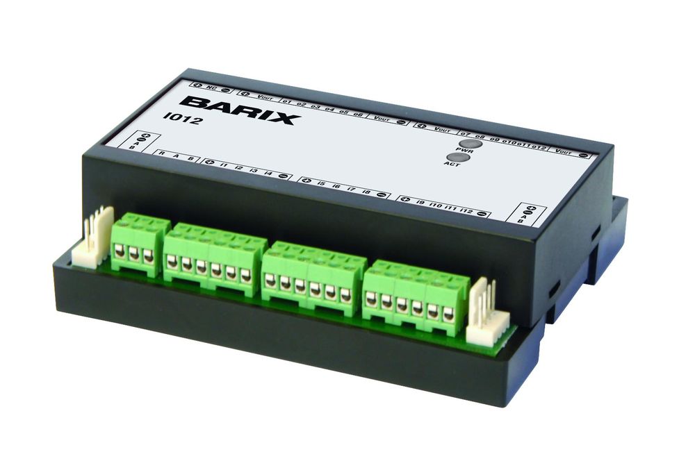 Barix IO12: 12-channel digital input &amp; 12-channel digital output slave Modbus I/O device