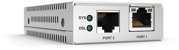 Allied Telesis VDSL2 (RJ11) to 10/100/1000T mini media converter, up to 3km