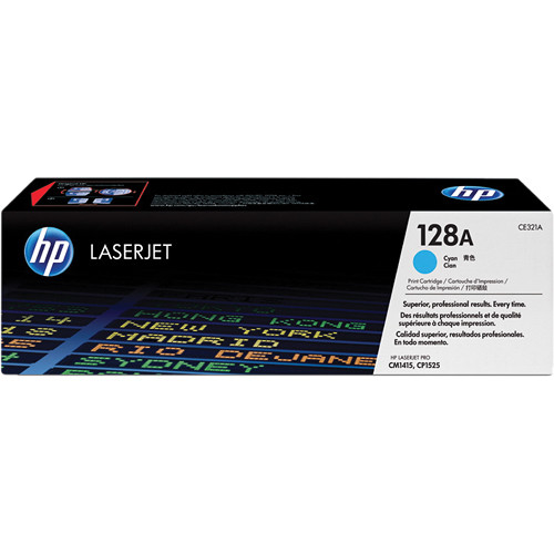 HP 128A cyan LaserJet toner cartridge