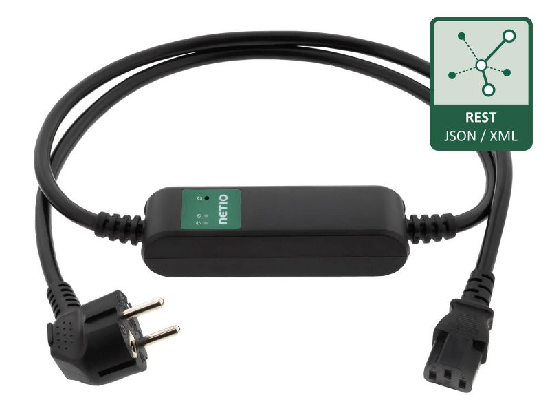 PowerCable REST is a smart 1x 230V/16A extension cord with WiFi connectivity. Device web for configuration,  M2M protocols: XML http, JSON http and URL API.  WiFi reconnect, ZCS (Zero Current Switching) and IOC. Type 101Y is using the EU power plug (CEE 7/7) to IEC320 C13 power output.
