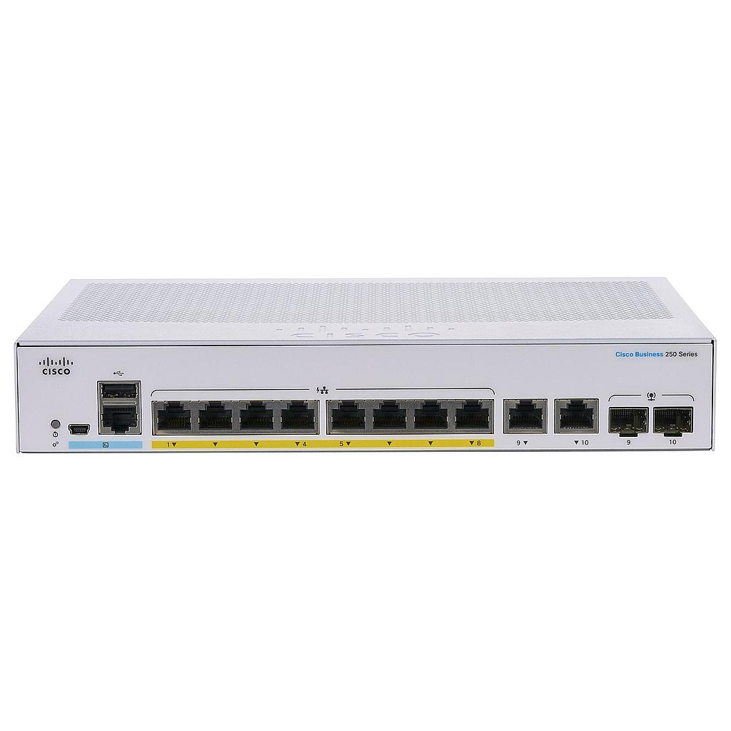 Cisco CBS250 Smart 8-port GE PoE ext PS 2*1G combo