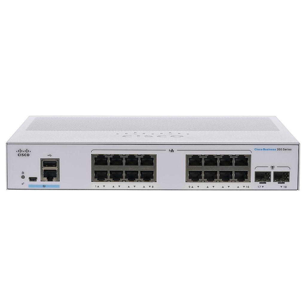 Cisco CBS350 managed 16-port GE ext PS 2*1G SFP