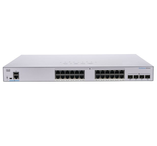 Cisco CBS350 managed 24-port GE full PoE 4*1G SFP