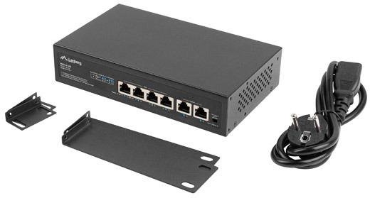 Lanberg unmanaged switch rack 10/19&quot; RSFE-4P-2FE-60 4*100MB PoE+ /2*100MB 60W