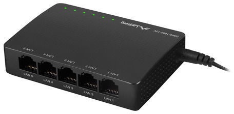 Lanberg unmanaged switch desktop DSP2-1005-12V 5*1GB Ethernet, 12V