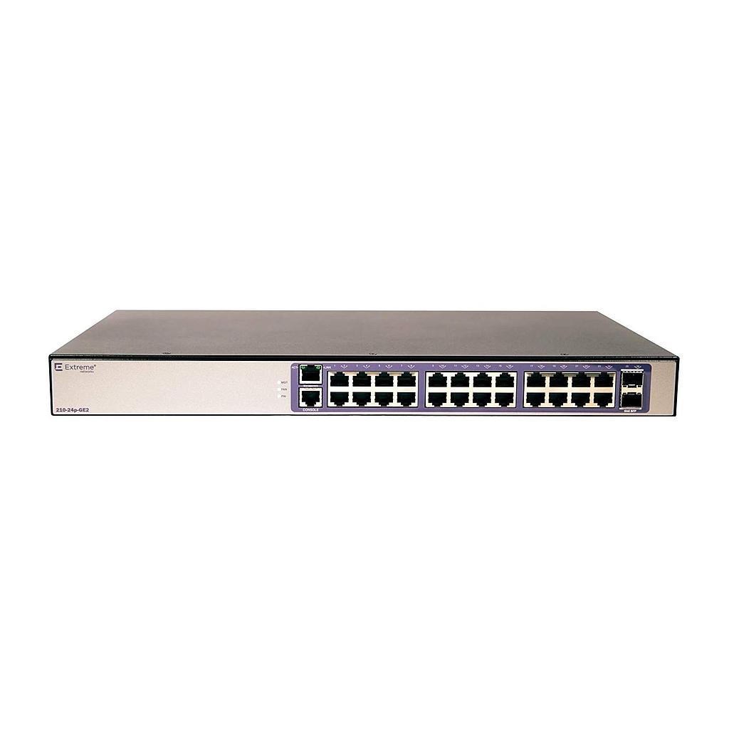 Extreme Networks 210-24P-GE2 24* 10/100/1000 PoE+ 2* GIG SFP managed switch