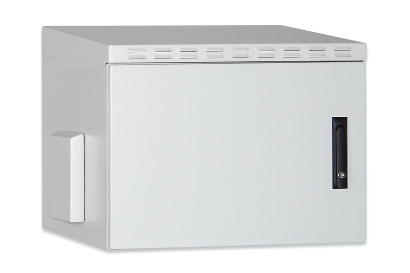 12U wall mounting cabinet, outdoor, IP55 713x600x600 mm, color grey (RAL 7035)