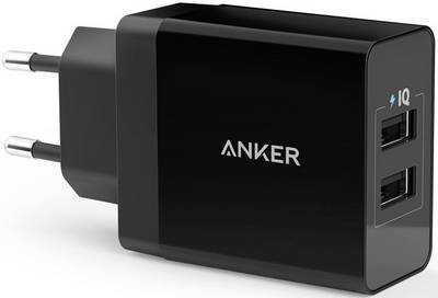 Anker PowerIQ 2port USB charger mains socket max. output current 2.4A 2*USB