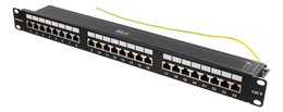 19&quot; 1U STP patch panel, 24*RJ45, Cat6, 10Gbps, Krone pesad, metallist, must