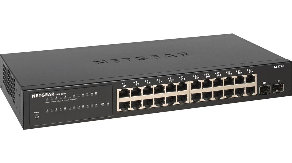 Netgear GS324TP managed switch, 24*1Gbps RJ45 PoE ports, 190W PoE budget