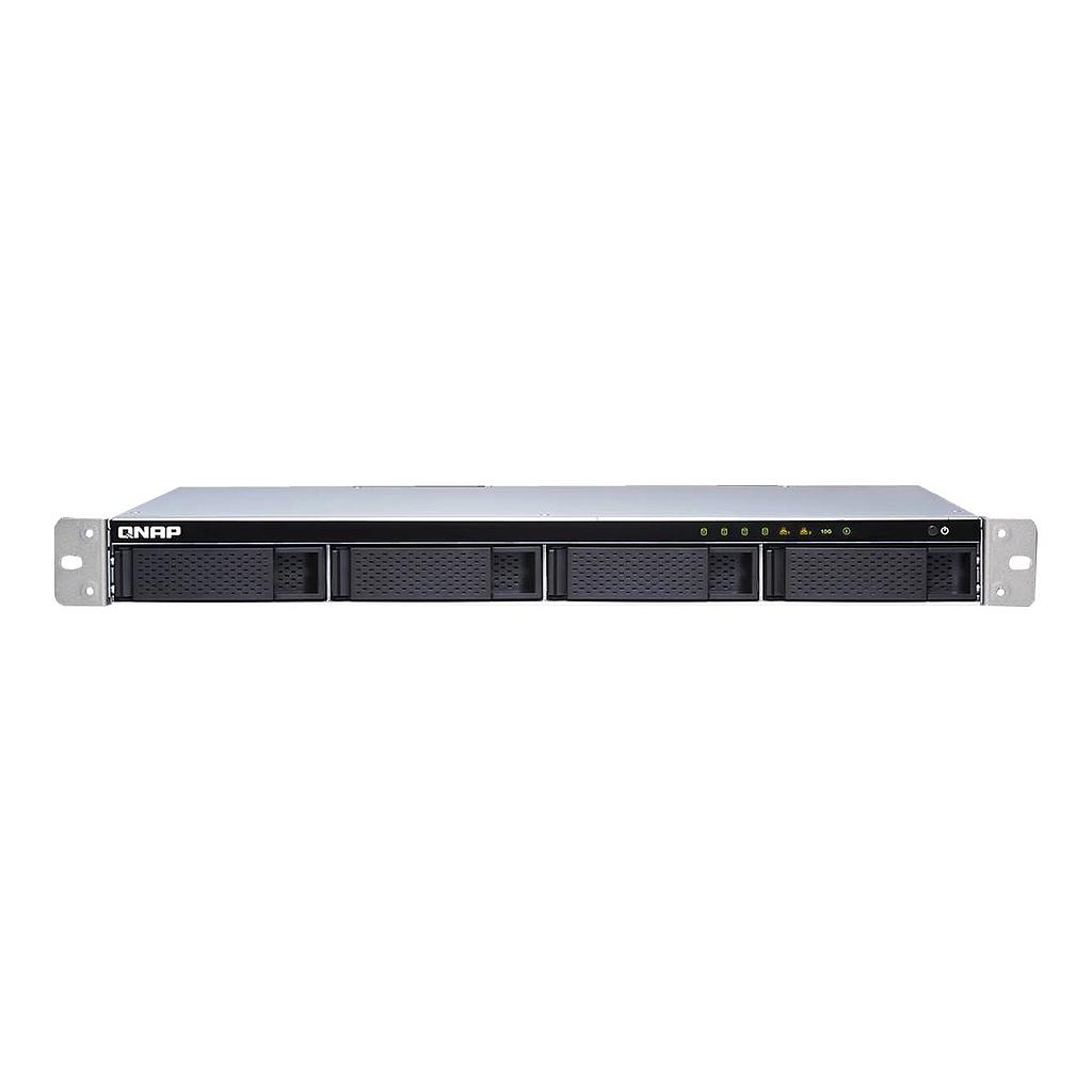 4-bay 1U short-depth rackmount NAS (8GB RAM version) with built-in 10GbE network