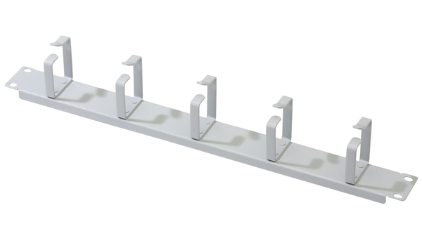 Digitus cable management panel 19&quot; 1U 5*rings 40*60mm, grey RAL7035