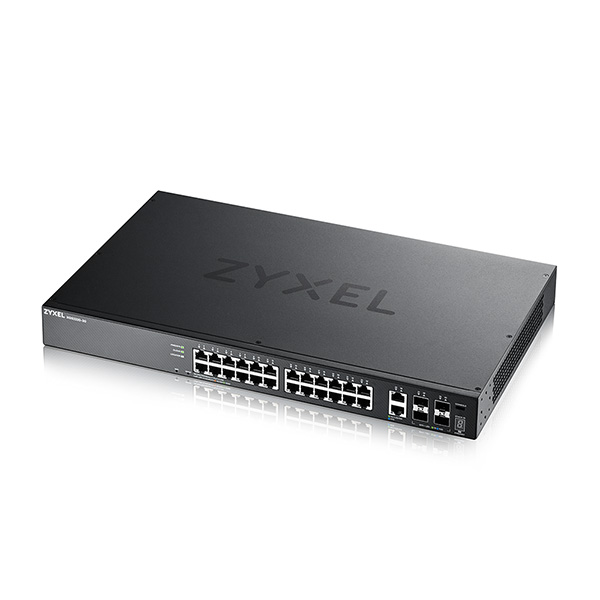 ZyXEL XGS2220 series L3 access switch, 24*1G RJ45, 2*10MG RJ45, 4*10G SFP+ uplink