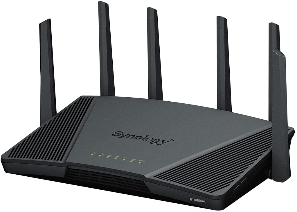 Synology RT6600ax ultra-fast &amp; secure wireless router for homes RT6600ax 802.11ax, Ethernet LAN (RJ-45) ports 5, external antenna*6