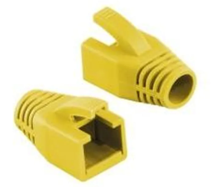 Logilink MP0035Y strain relief boot 8.0 mm for Cat.6 RJ45 plugs, 50 tk., kollane