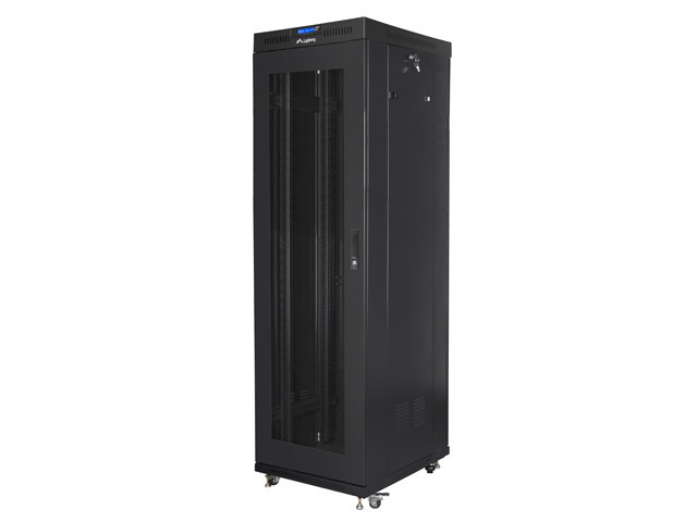 19&quot; 42U Lanberg 600*800 free standing rack cabinet (flat pack), with mesh metal door, LCD, black