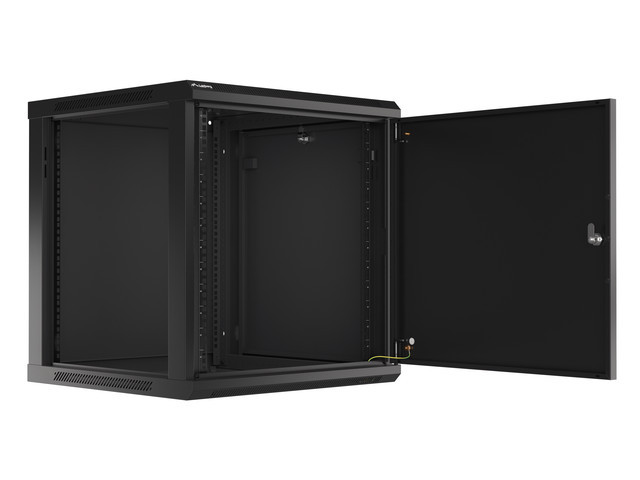 Lanberg 19&quot; rack cabinet, wall-mount 12U/600*600 (flat pack), with metal door, black
