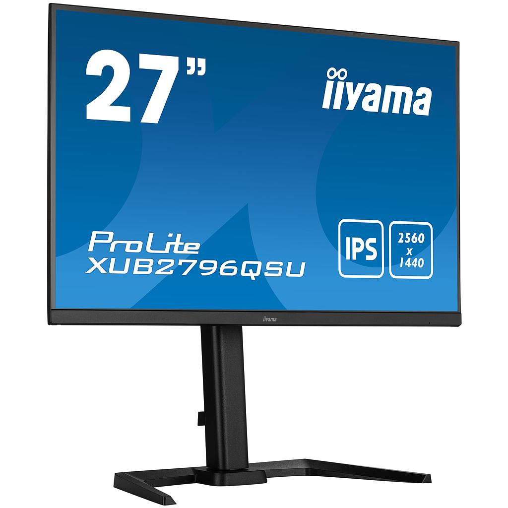 Iiyama ProLite 27&quot; monitor, WQHD 2560*1440 pixels, 1 ms (MPRT), 16/9 format, IPS panel, 75 Hz, FreeSync, HDMI/DisplayPort, pivot, black