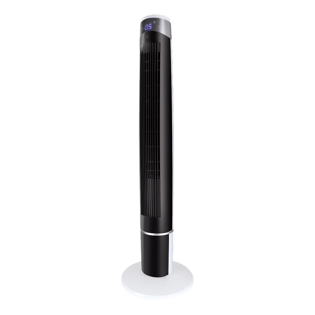 Deltaco Smart Home tower fan, 3 fan modes, 6 speed settings, black