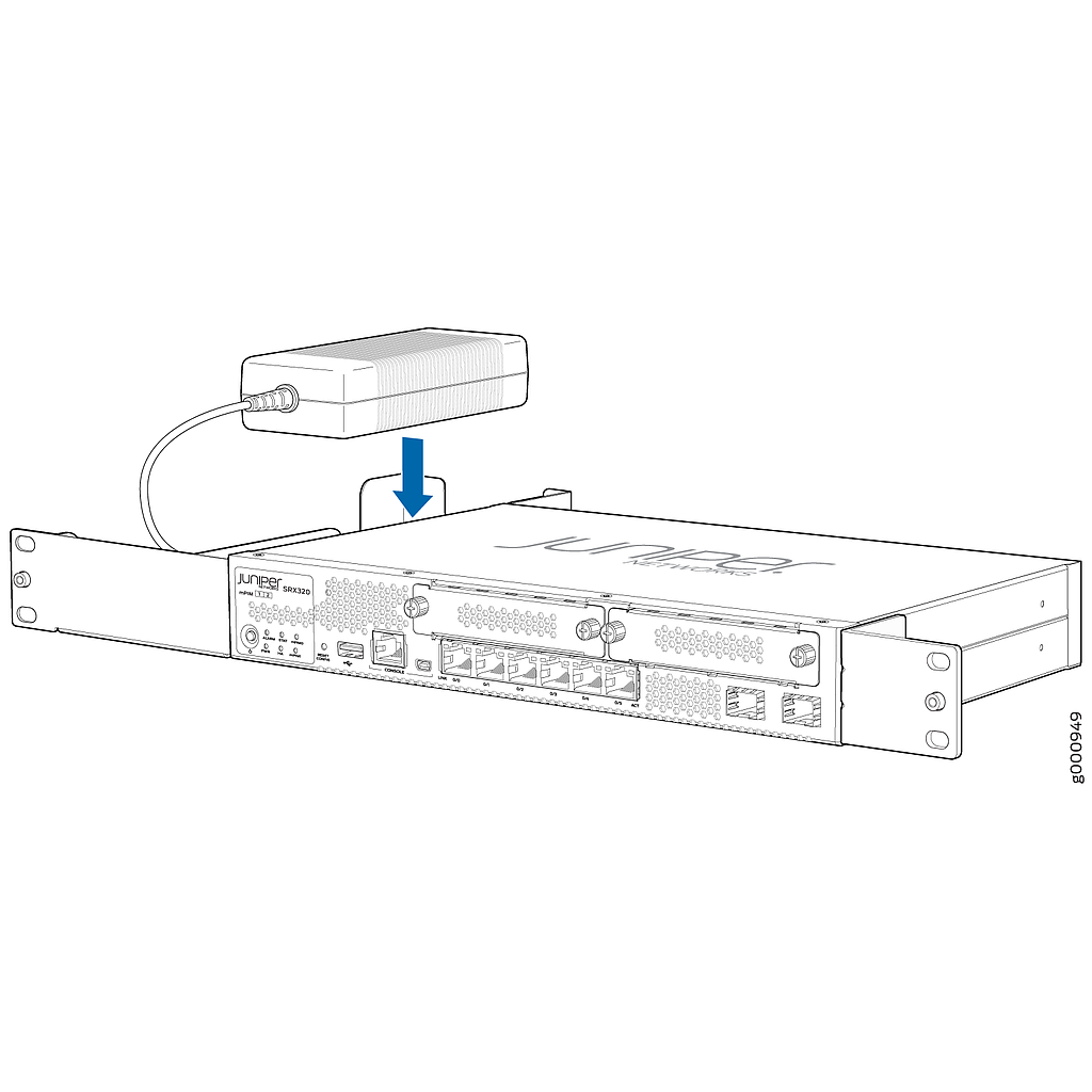 SRX320 rack mount kit with adaptor tray