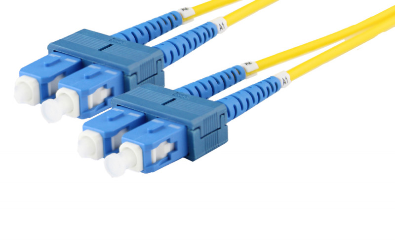 Fiber patch cord, OS2, SC/UPC,both sides, 10m, LSZH, yellow