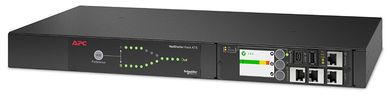 APC Netshelter rack automatic transfer switch, 1U, 10A, 230V, C14 IN, 12*C13 OUT, 50/60Hz