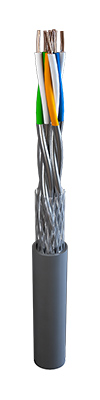 Cat.7 S/FTP Marine approved, 4*2*AWG 22/7 HFFR-LS grey, 305m