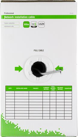 Hall võrgukaabel 305m Cat6 F/UTP, LSZH, 250MHz