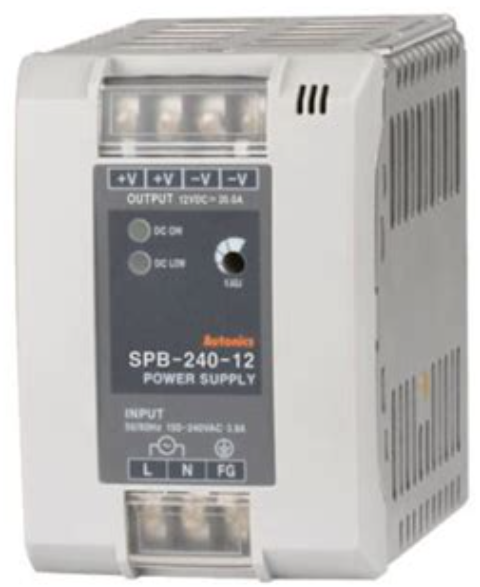 Autonics SPB-240-12 AC/DC DIN rail power supply 240W, in 85-264VAC (120-370DC); out 12V DC, 20A