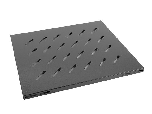 Lanberg fixed shelf 19&quot; 800mm, 1U/465*500mm, max load capacity up to 120kg, black
