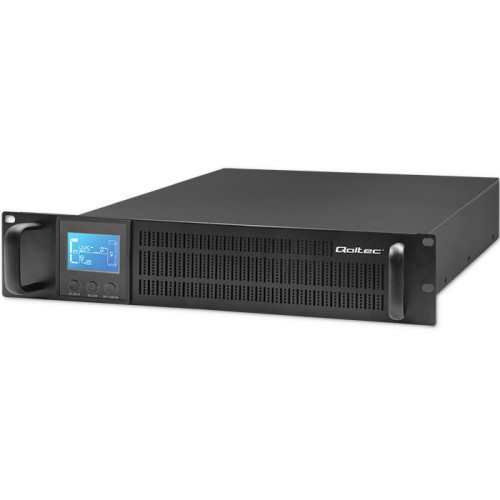 Qoltec online UPS 3000VA/2400W, LCD, 2U rackmountable