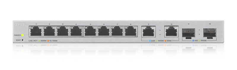 ZyXEL 12-port multi-Gigabit web-managed switch with 2-port 2.5G &amp; 2-port 10G SFP+