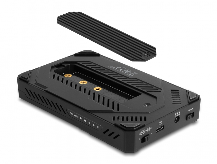 Delock USB Type-C™ enclosure for 1*M.2 NVMe SSD + 1*2.5″ SATA SSD / HDD with clone function
