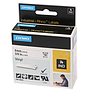 Dymo Rhino white vinyl tape S0718580 - 9mm, black text