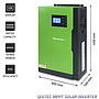 Qoltec Hybrid Solar Inverter Off-Grid 3,5kW | 100A | 24V | MPPT | Sinus