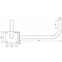 Metallist seinakinnitusklamber Ø38mm L600