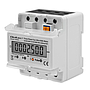 Qoltec DIN rail three phase electronic energy consumption meter, 400V, LCD, 4P