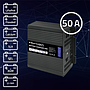 Qoltec Smart Monolith charger for LiFePO4 AGM GEL SLA batteries | 50A | 12V