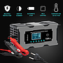 Qoltec intelligent microprocessor charger 12V 10A | rectifier with repair function for AGM gel LiFePO4 batteries | LCD