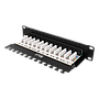 10" patch panel, 12*RJ45, CAT6, UTP, 1U, metal, must