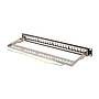 Lanberg 19" 1U patch panel, blank, FTP for keystone modules, black
