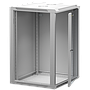 Netrack 19" wall-mount rack cabinet, 18U 600*600, glass door, grey, flat-pack